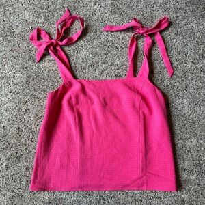 Old Navy Tie-Shoulder Top Hot Pink Small